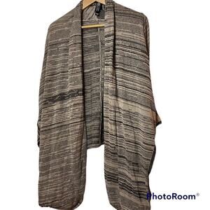 Marla Wynne Women's Duster Cardigan Linen Blend Size 2X/3X